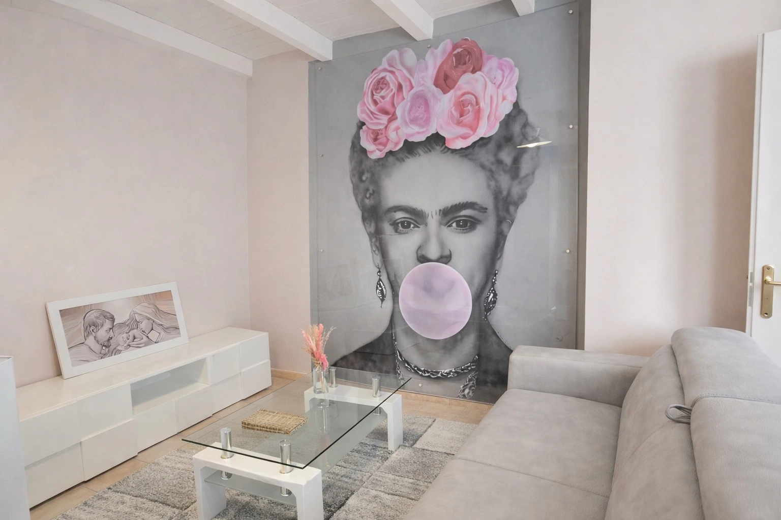 zona living vista letto appartamento a castelnuovo magra sakura